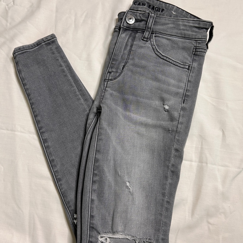 American Eagle Outfitters Gray Skinny Jeans